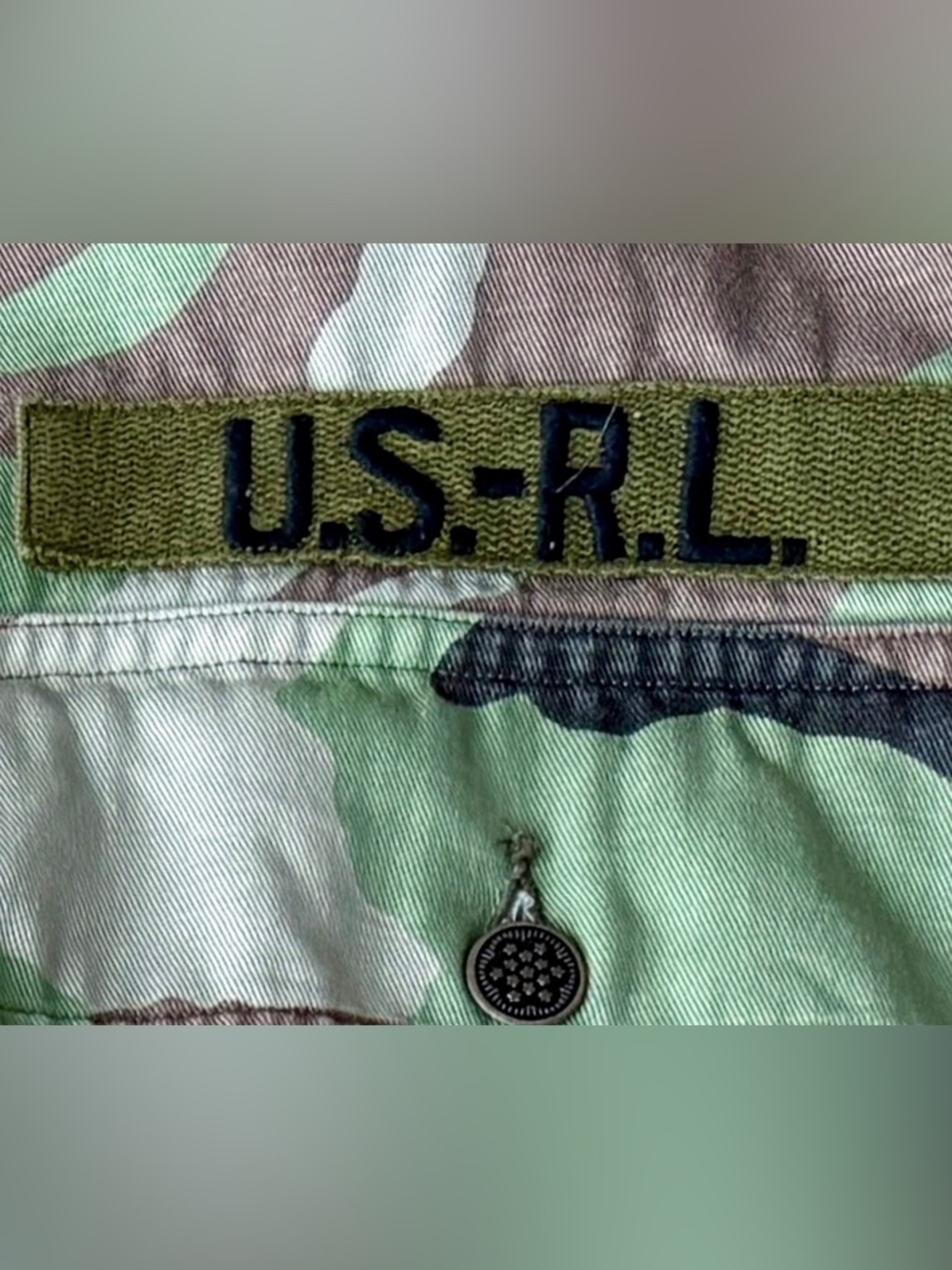 Ralph Lauren Mens Vintage Camo Field Jacket - Green/Brown (Collectable) (XXL)